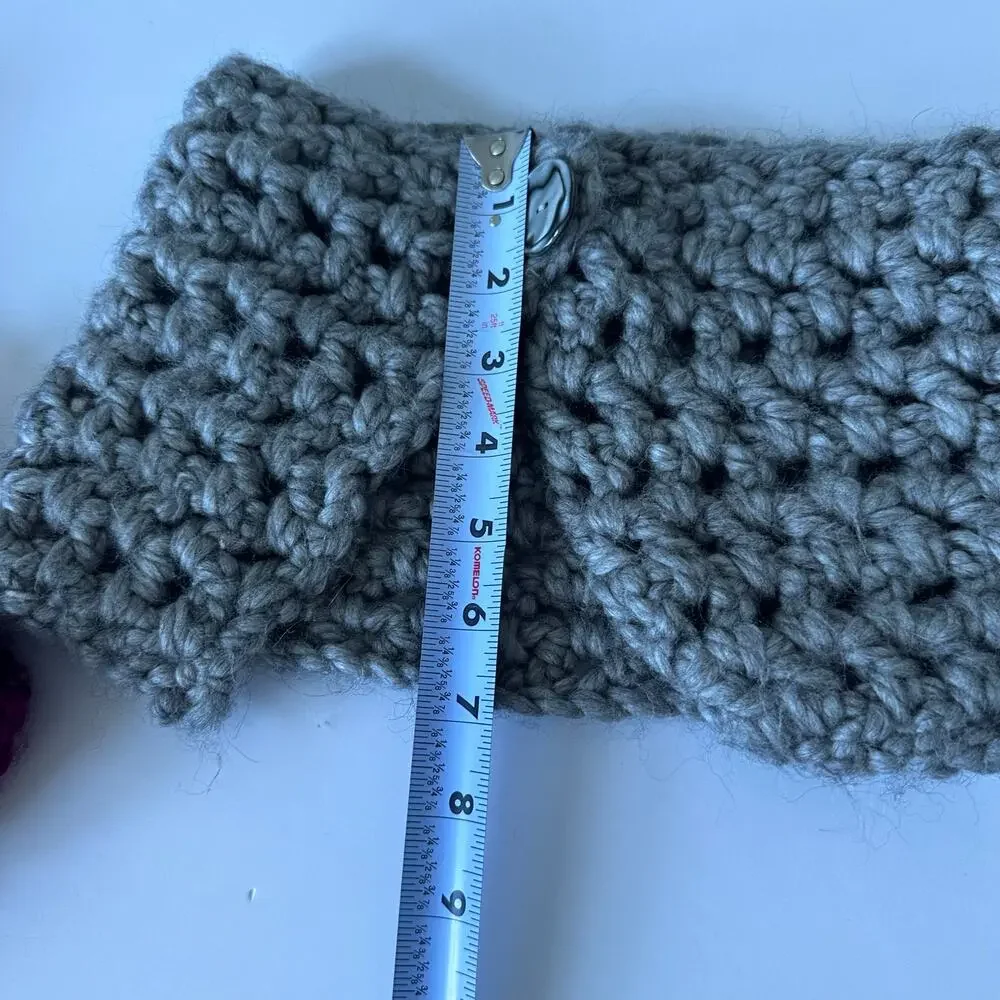 Crochet button scarf bundle